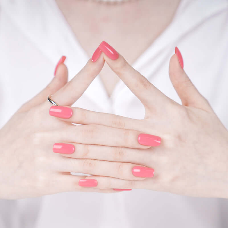 Coral Semi-Cured Gel Nail Wraps — 4