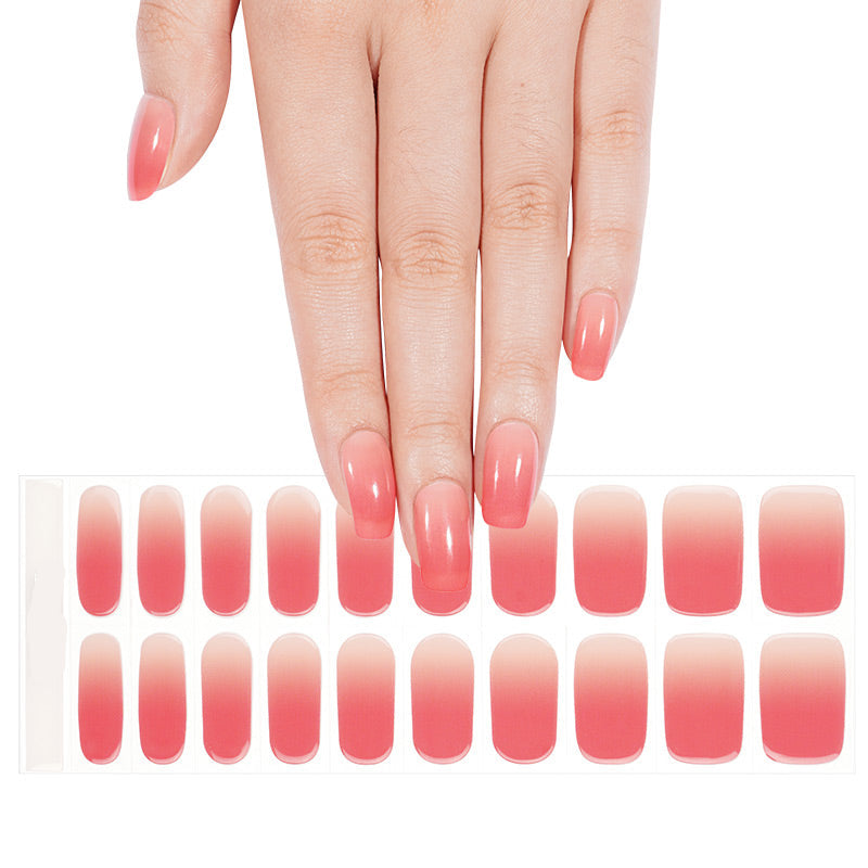 Pink Veil Semi-Cured Gel Nail Wraps — 5