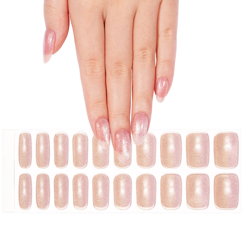 Blush Sparkle Semi-Cured Gel Nail Wraps — 5