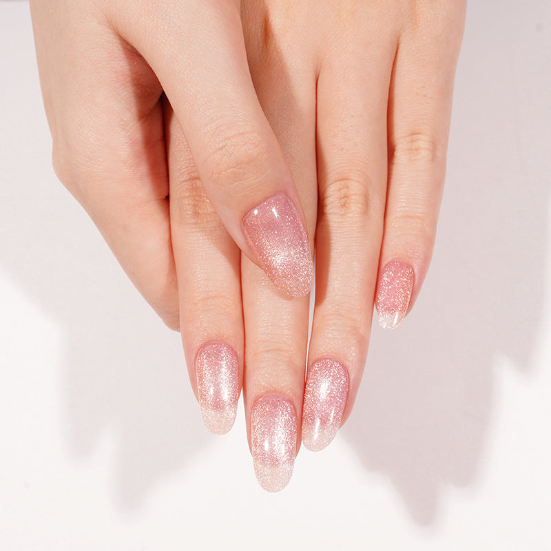 Blush Sparkle Semi-Cured Gel Nail Wraps — 2