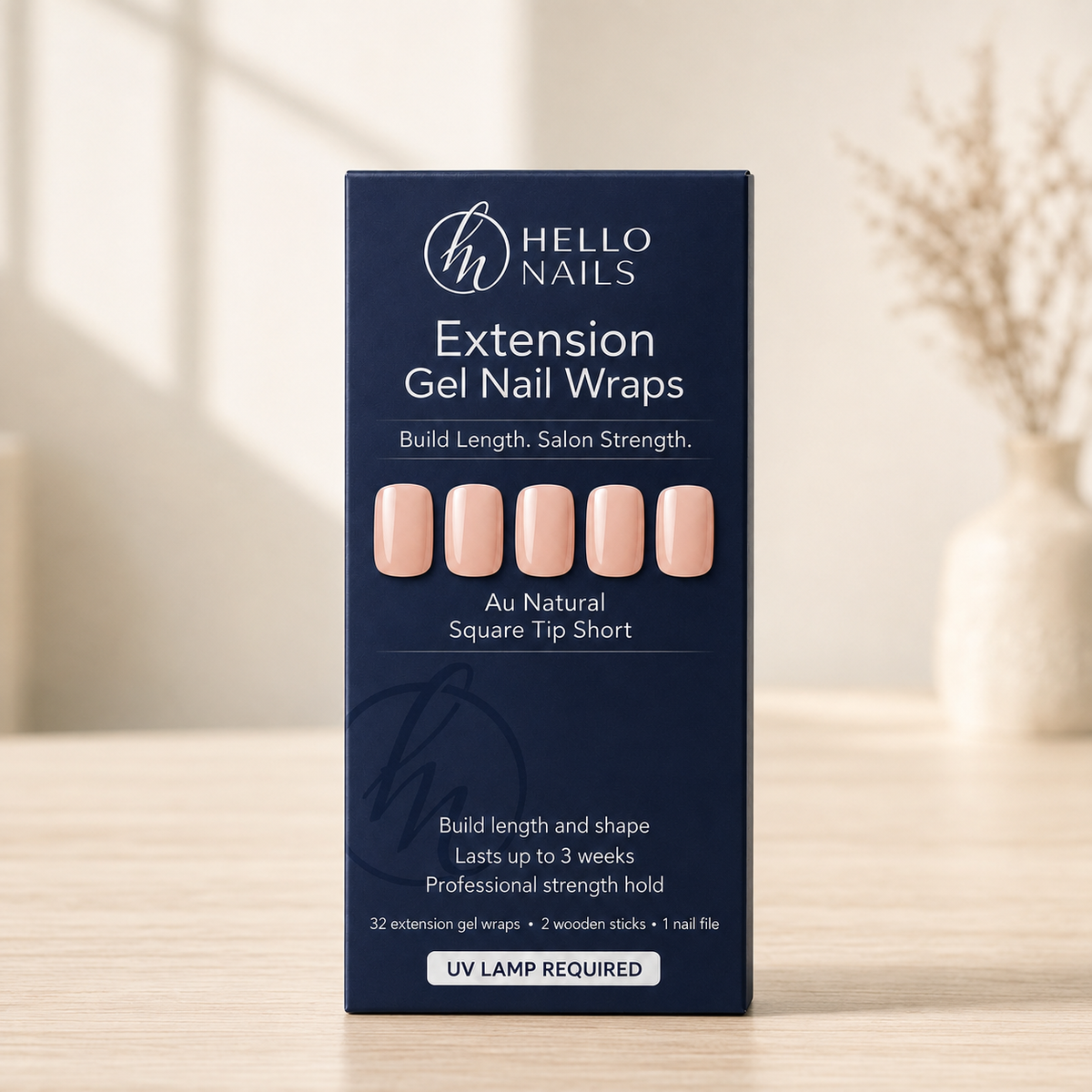 Au Natural extension gel nail wraps box