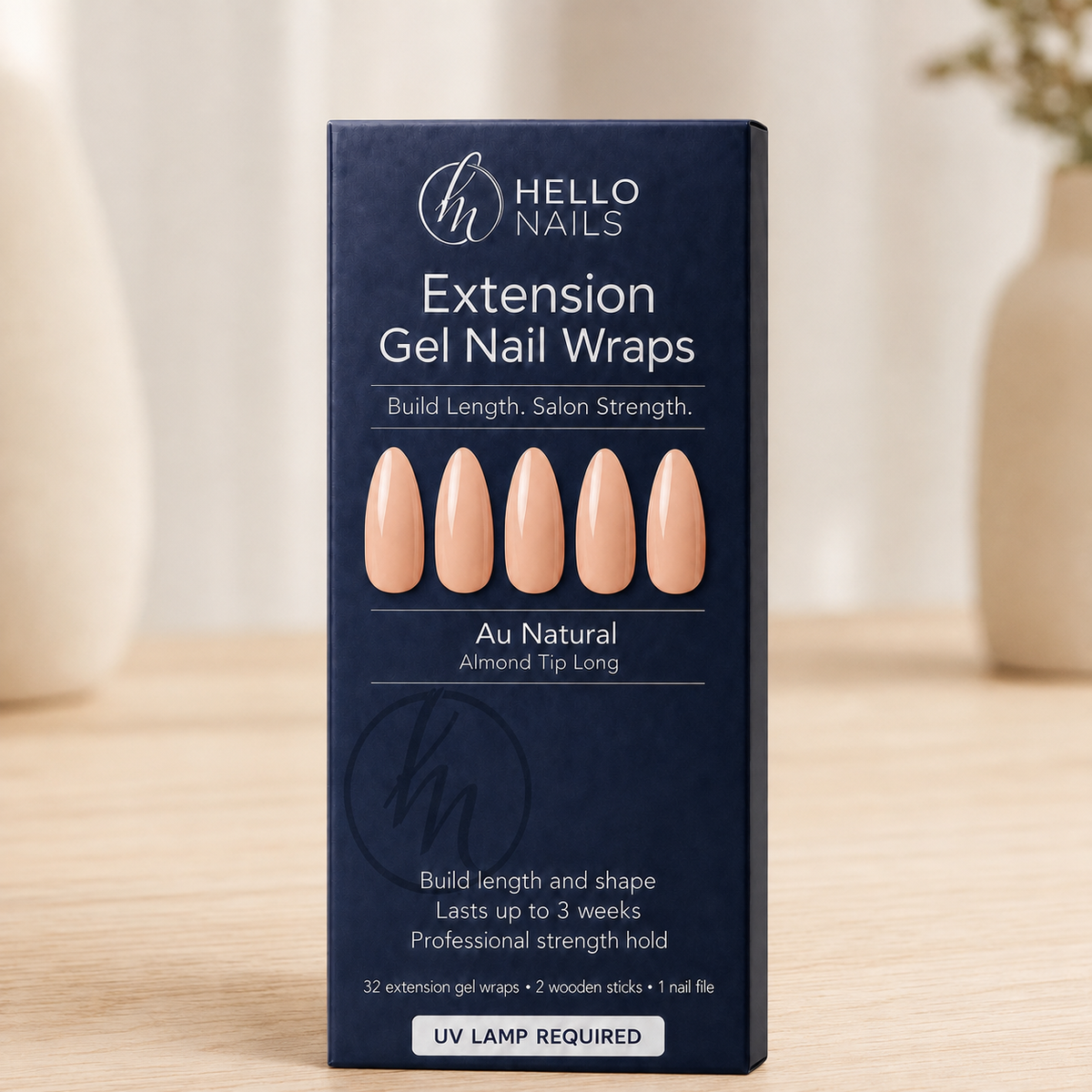 Au Natural extension gel nail wraps box