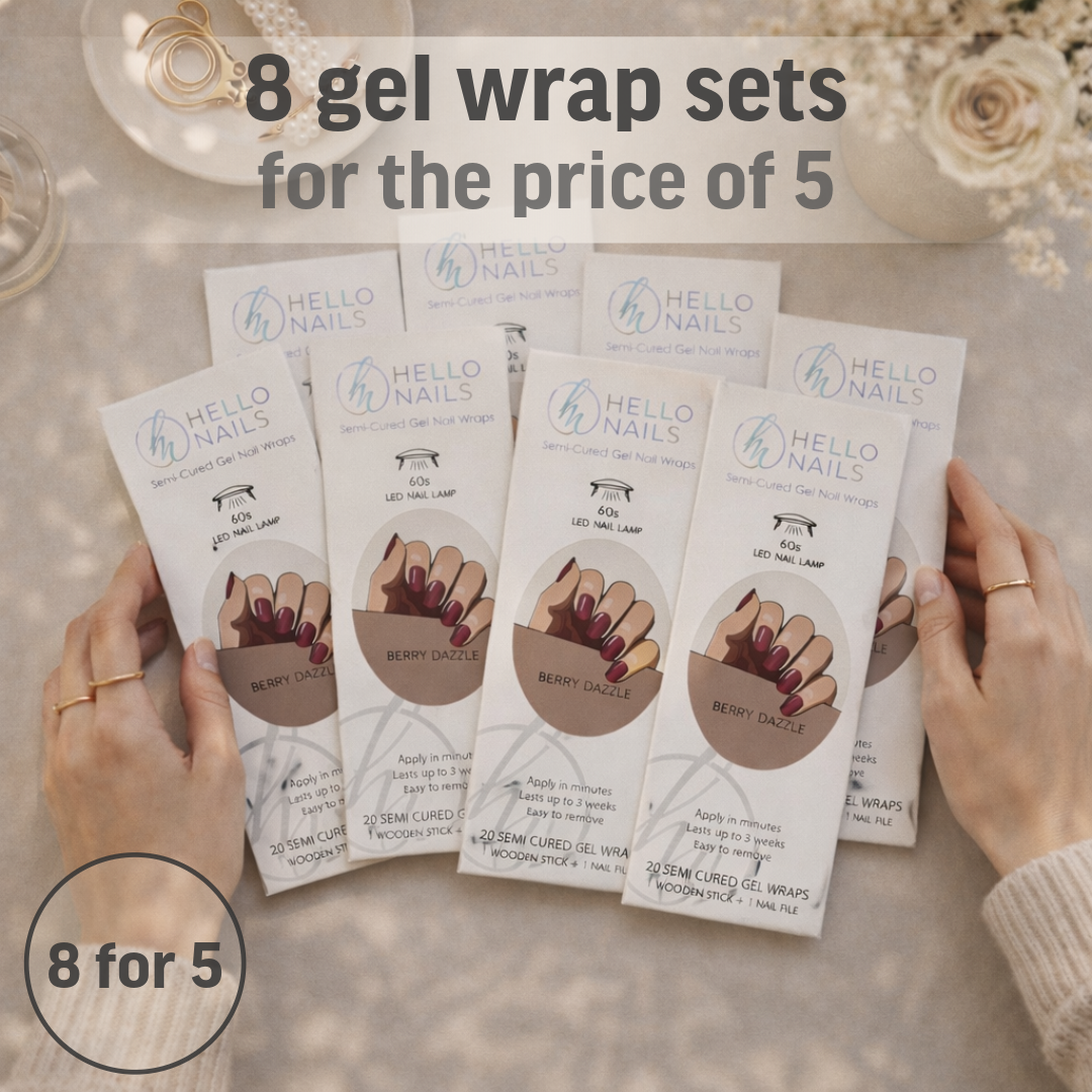 Semi-Cured Gel Nail Wraps — 8 for 5