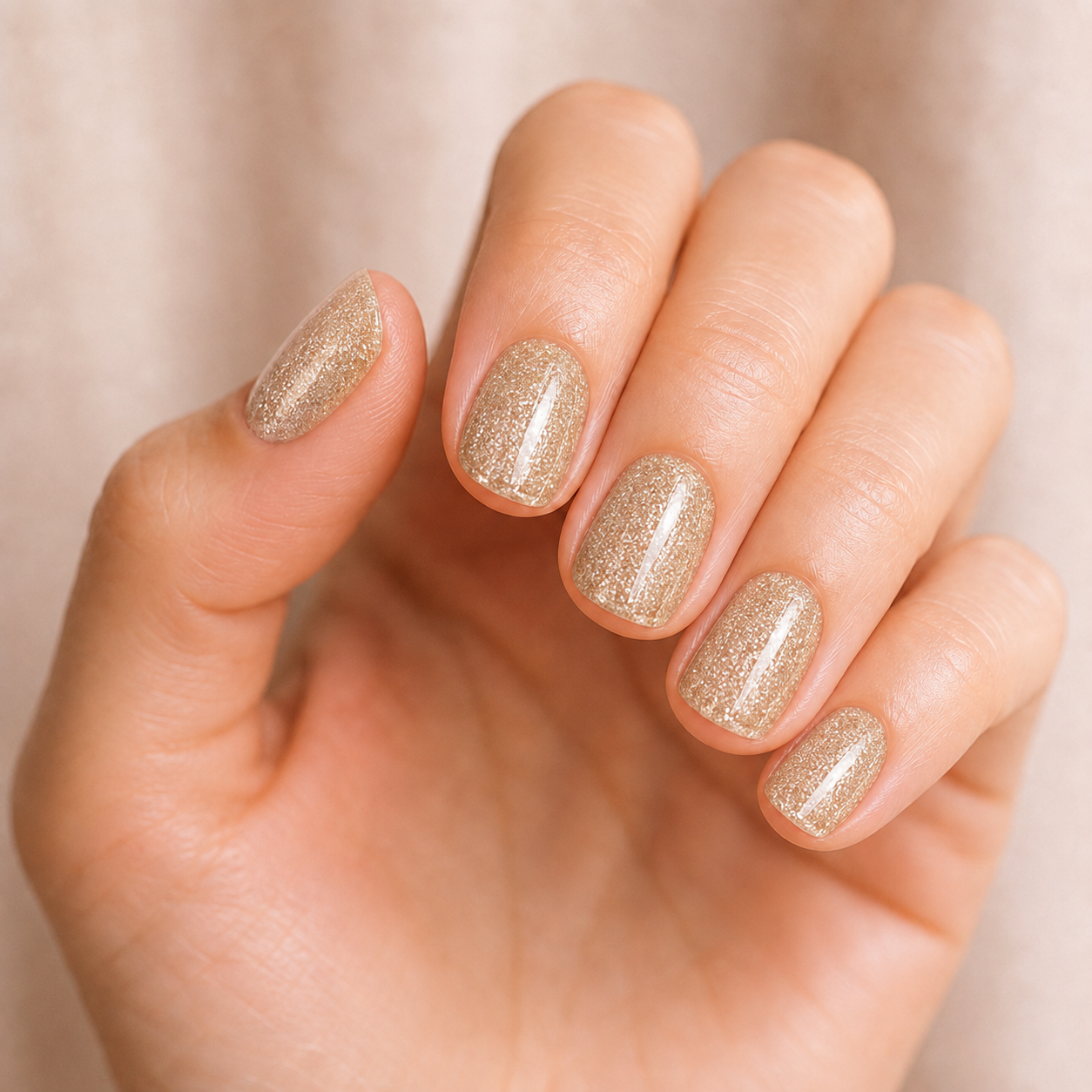 Champagne Glitter Gel - lifestyle