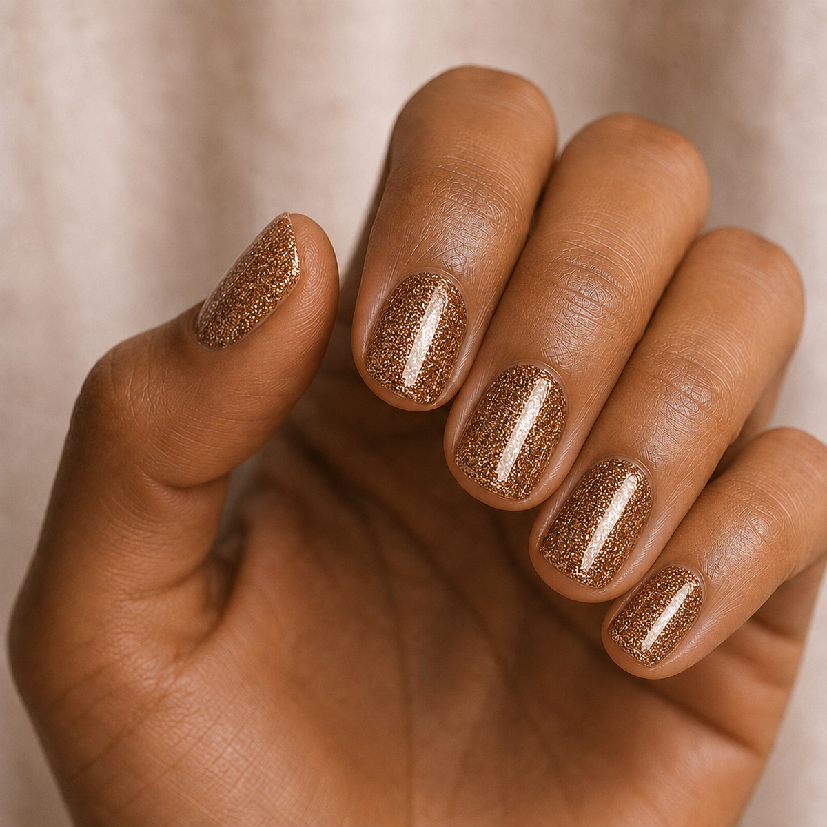 Copper Glitter Gel - lifestyle