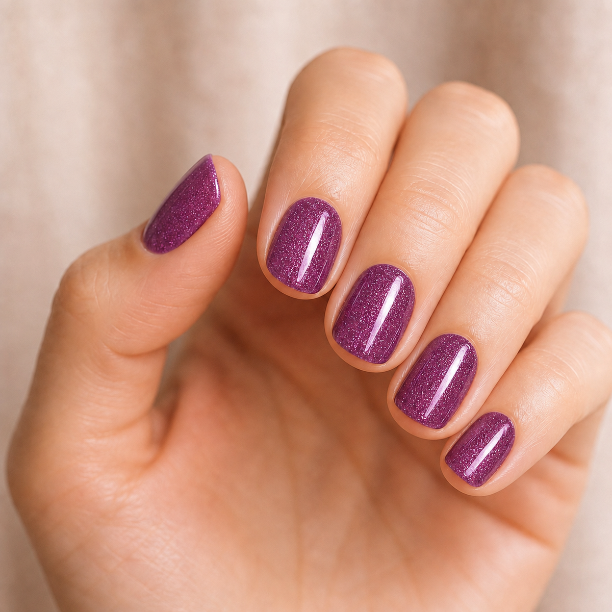 Periwinkle Glitter Gel - lifestyle
