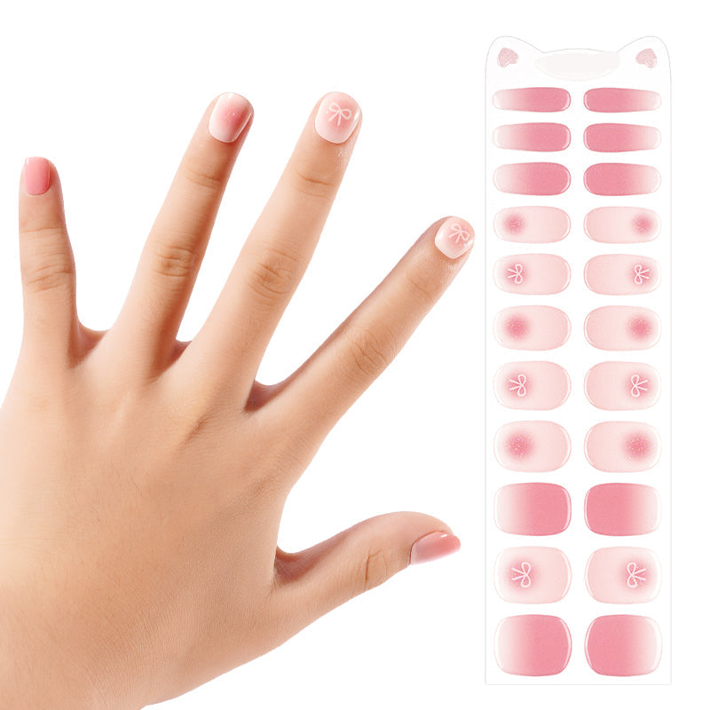 Kids Non-UV Gel Wraps - Ballet Bows