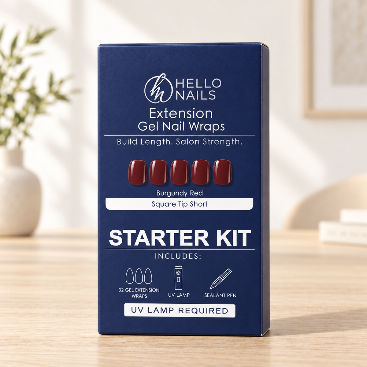 Extension Gel Starter Kit - Burgundy Red box