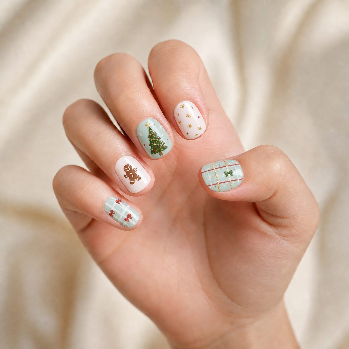 Kids Non-UV Gel Wraps - Cosy Christmas