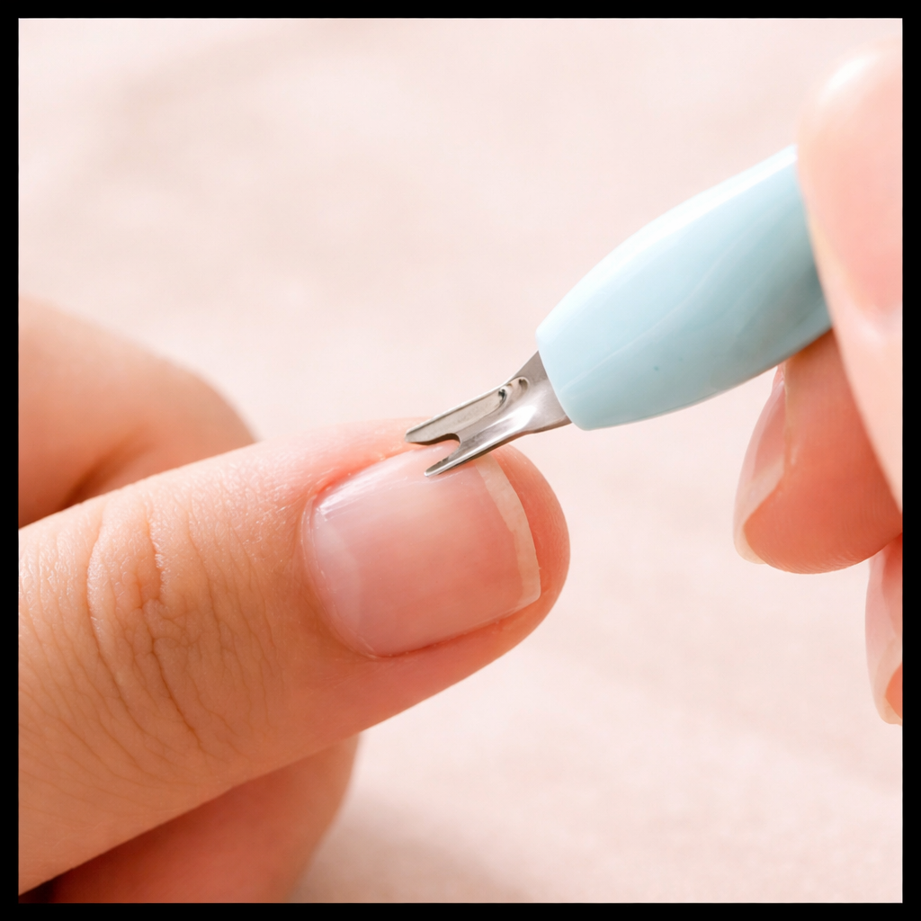 Cuticle Pusher/ Fork - for application and nail conditioning