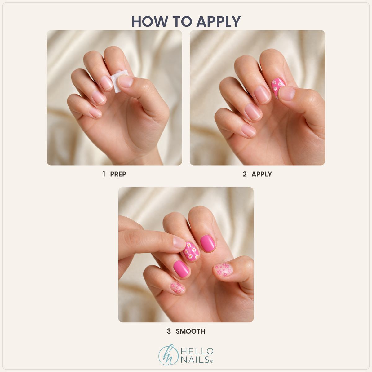 Kids Non UV Party Pack (6 for 4) - How to apply kids nail wraps