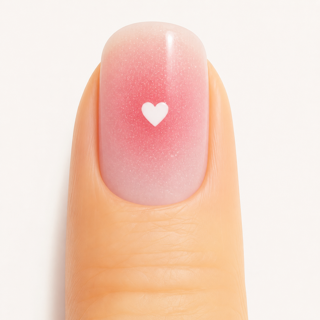 Blushing Heart Gel Nail Wraps