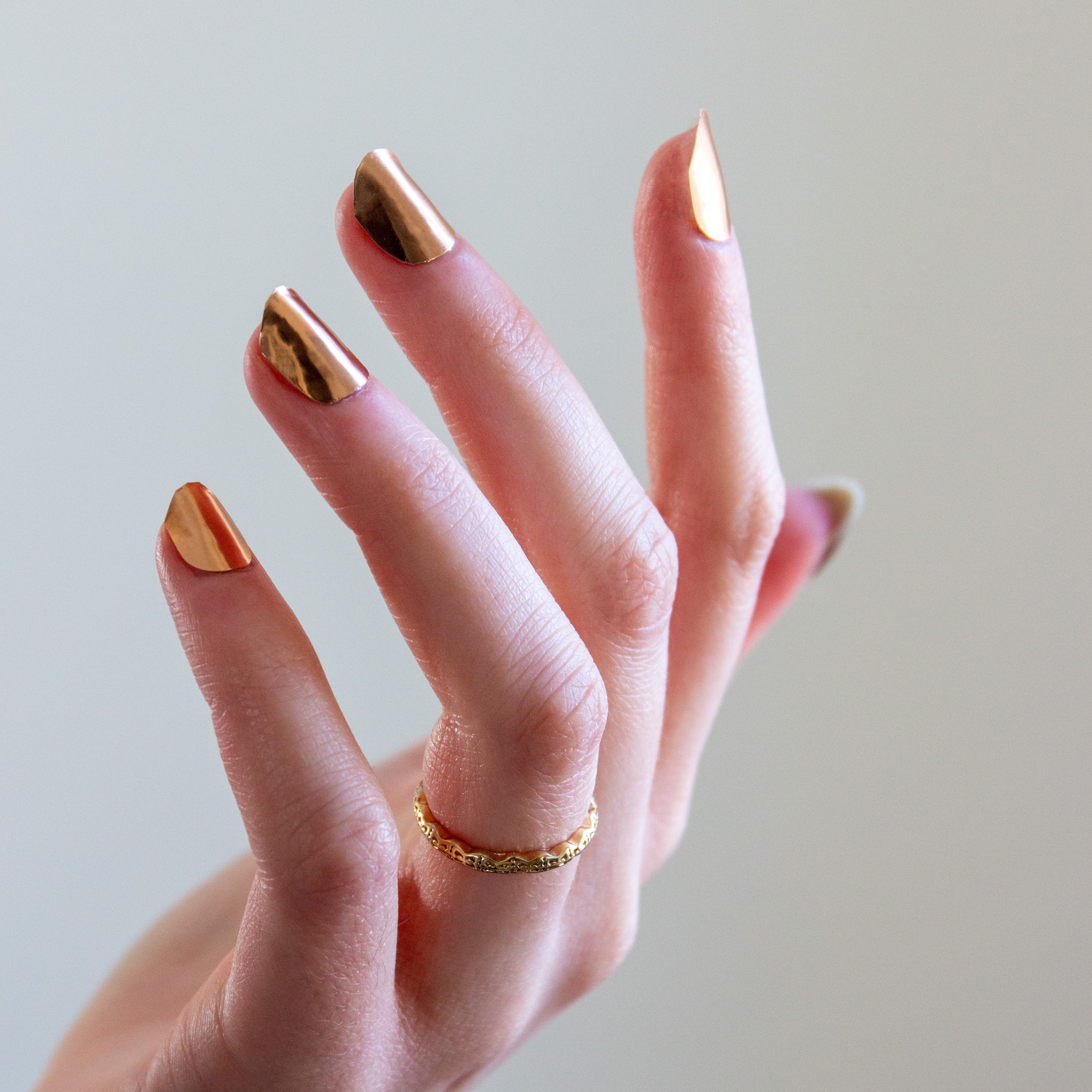 Rose gold nail clearance stickers