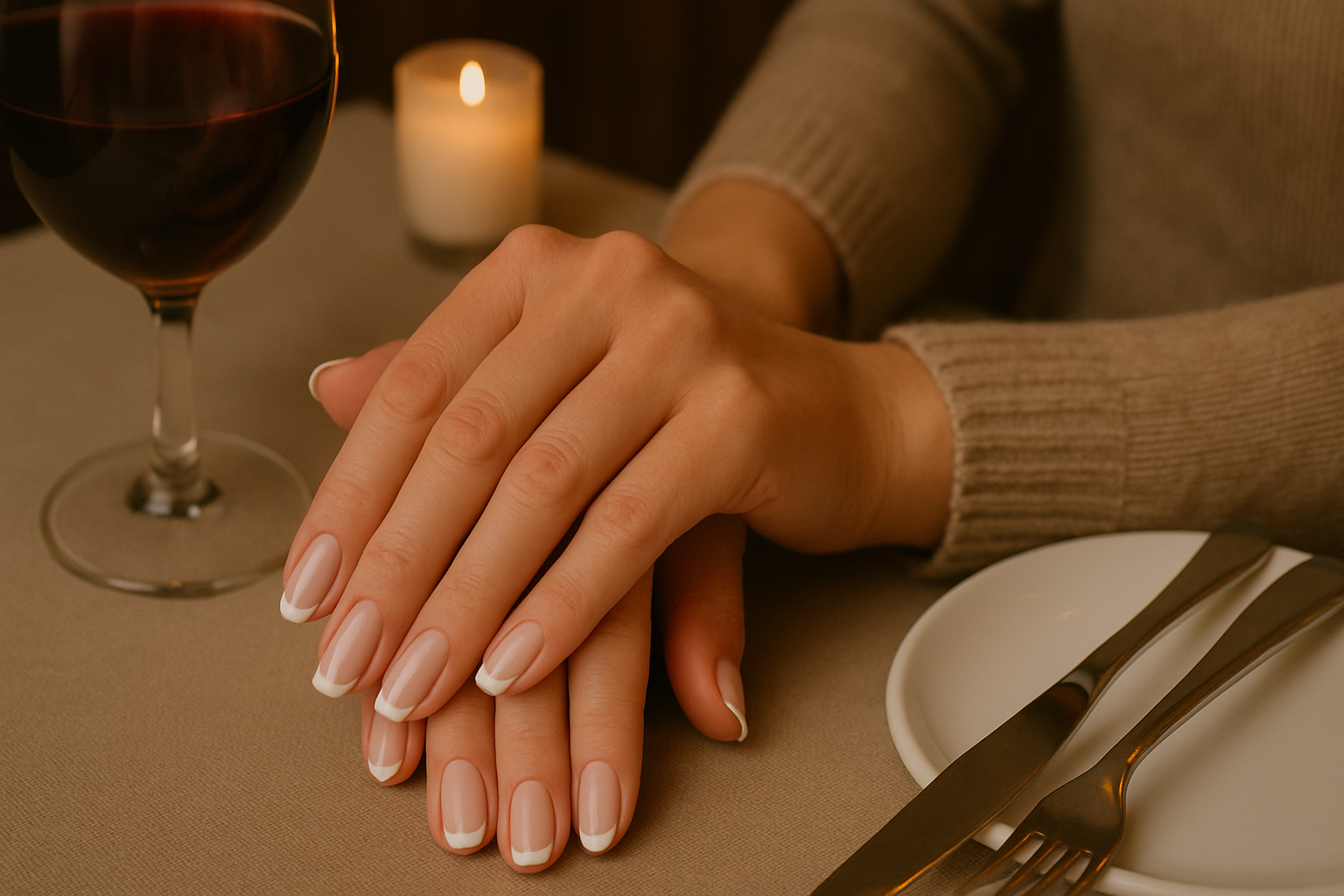 French Manicure Nail Wraps: Classic Elegance at Home