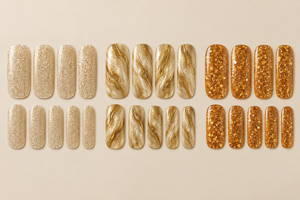 Gold Glitter Nails UK | Hello Nails