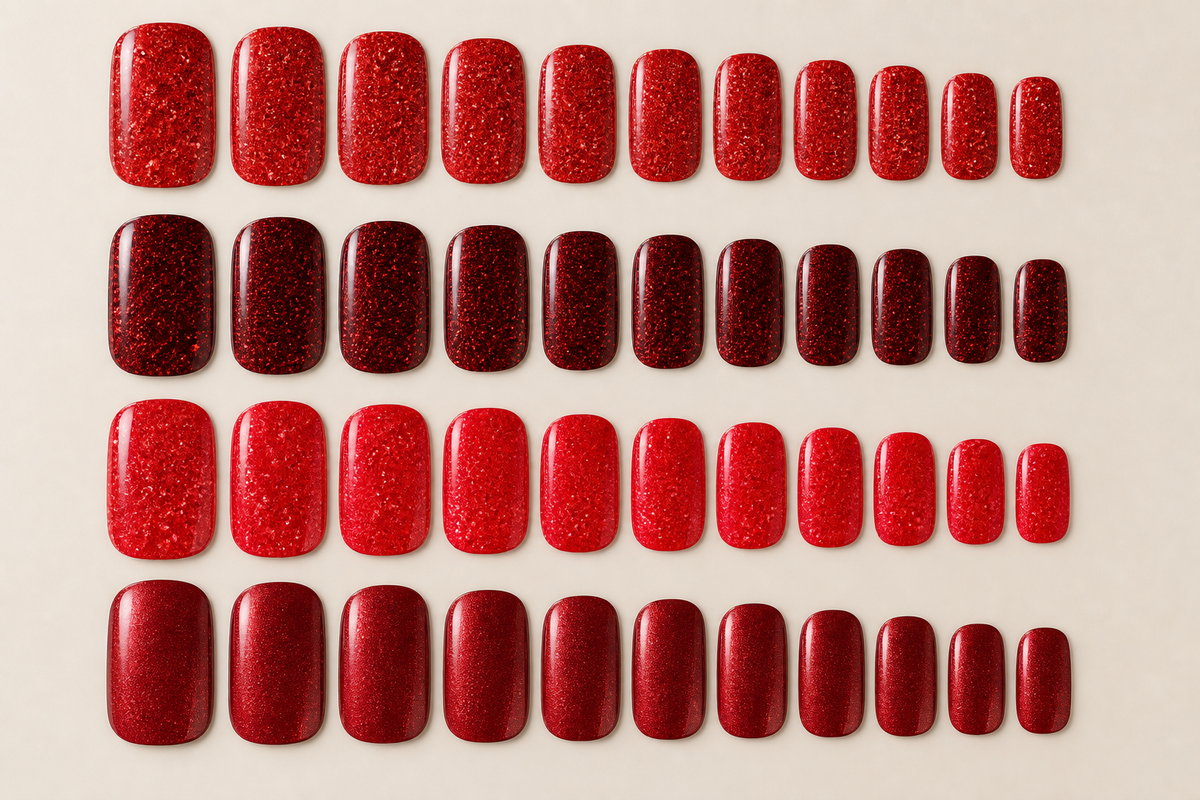 Red Glitter Nails UK | Hello Nails