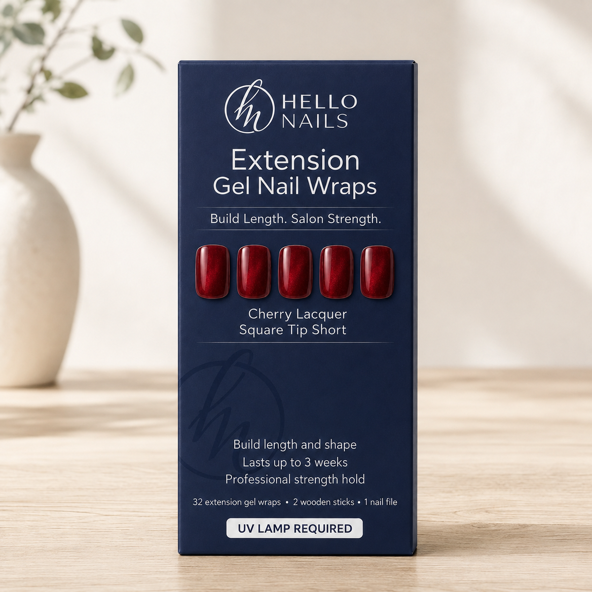 Cherry Lacquer extension gel nail wraps box