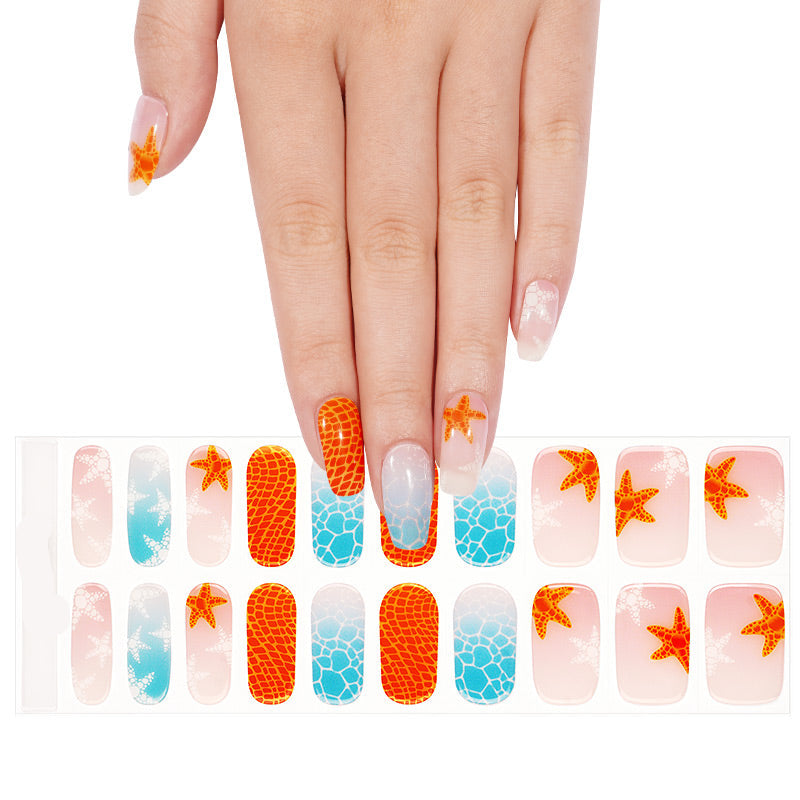 Coral Reef Semi-Cured Gel Nail Wraps — 5
