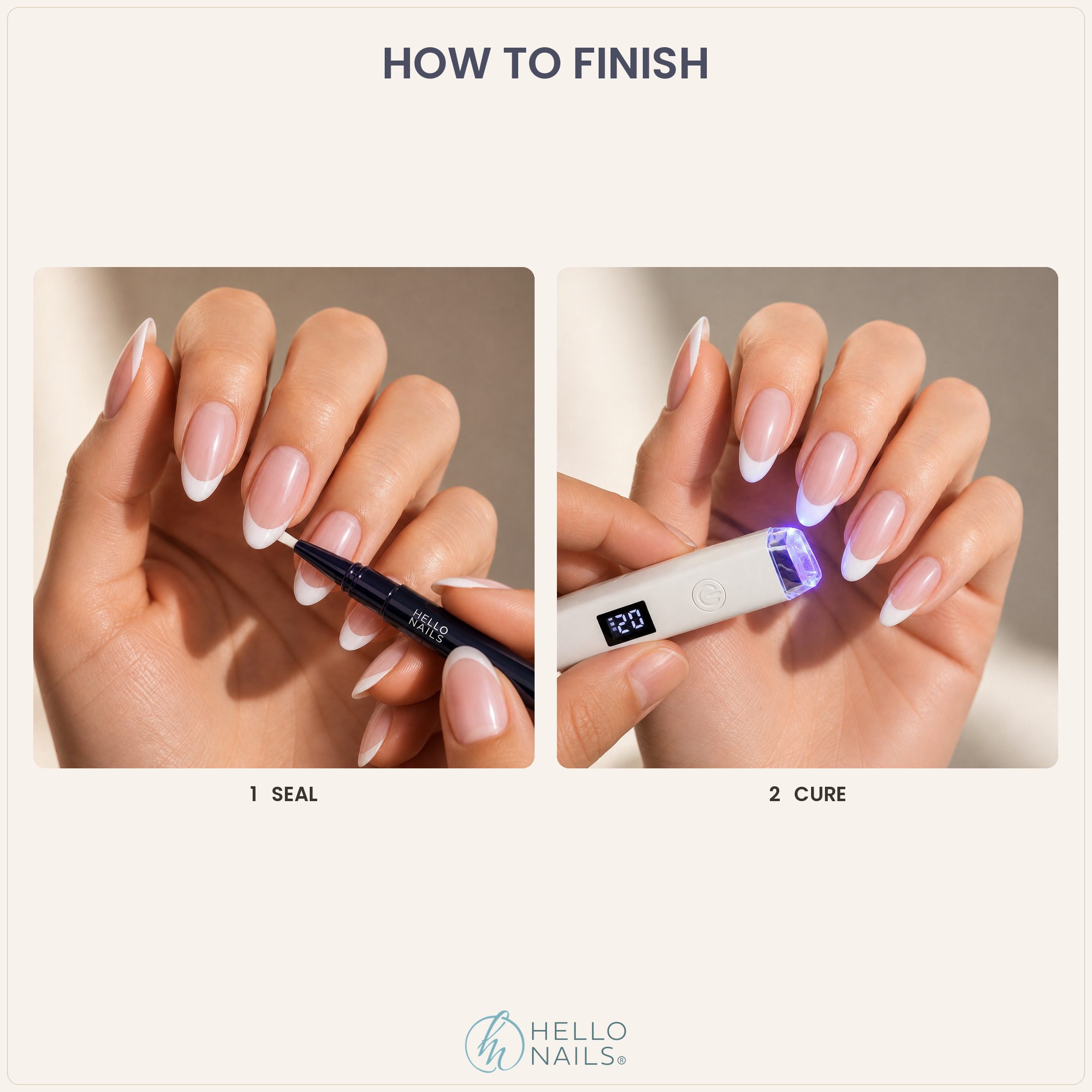 how to finish extension gel wraps - crystal kiss - square tip short extension gel nail wraps