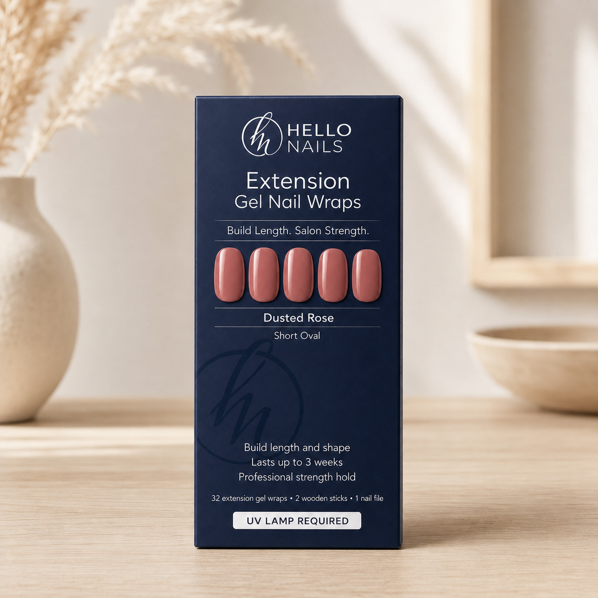 Dusted Rose extension gel nail wraps box