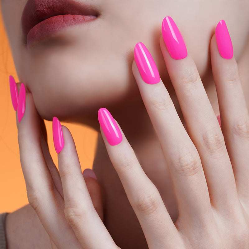 1,200+ Pink Nails Stock Photos, Pictures & Royalty-Free Images - iStock | Light  pink nails, Hot pink nails, Long pink nails
