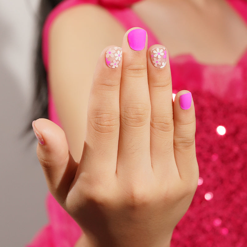 Kids Non-UV Gel Wraps - Daisy Pop