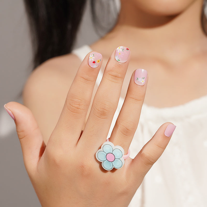 Kids Non-UV Gel Wraps - Strawberry Meadow