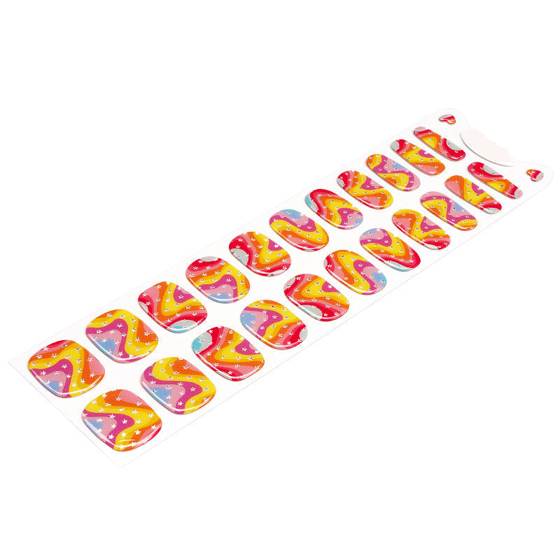 Kids Non-UV Gel Wraps - Starlight Swirl