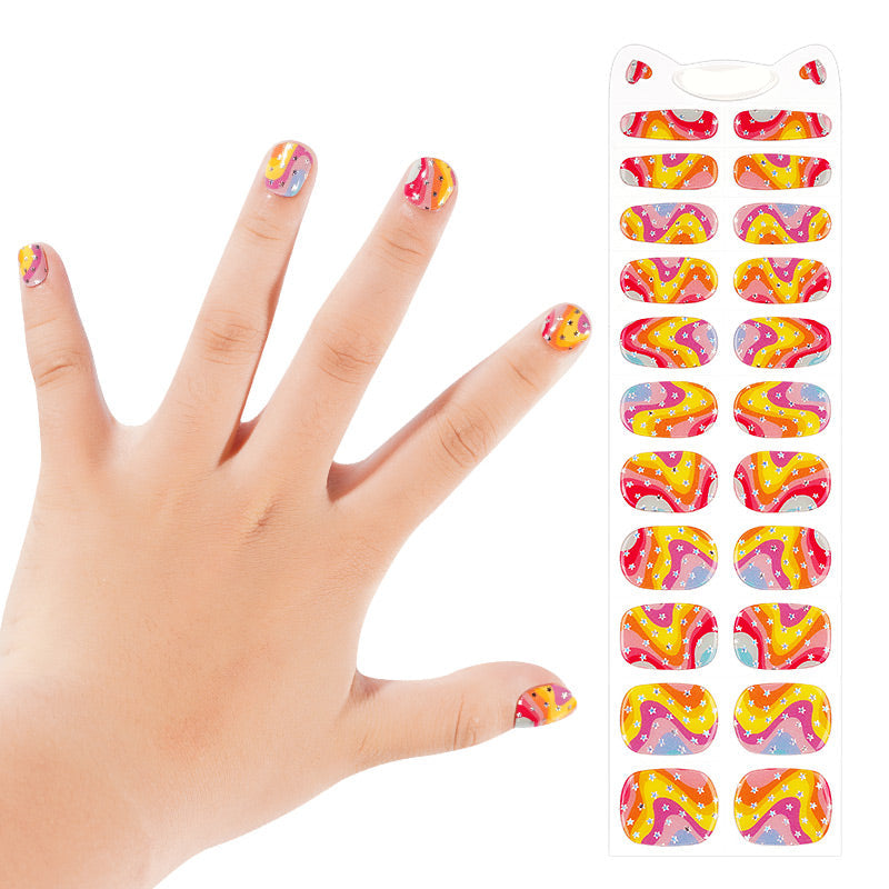 Kids Non-UV Gel Wraps - Starlight Swirl