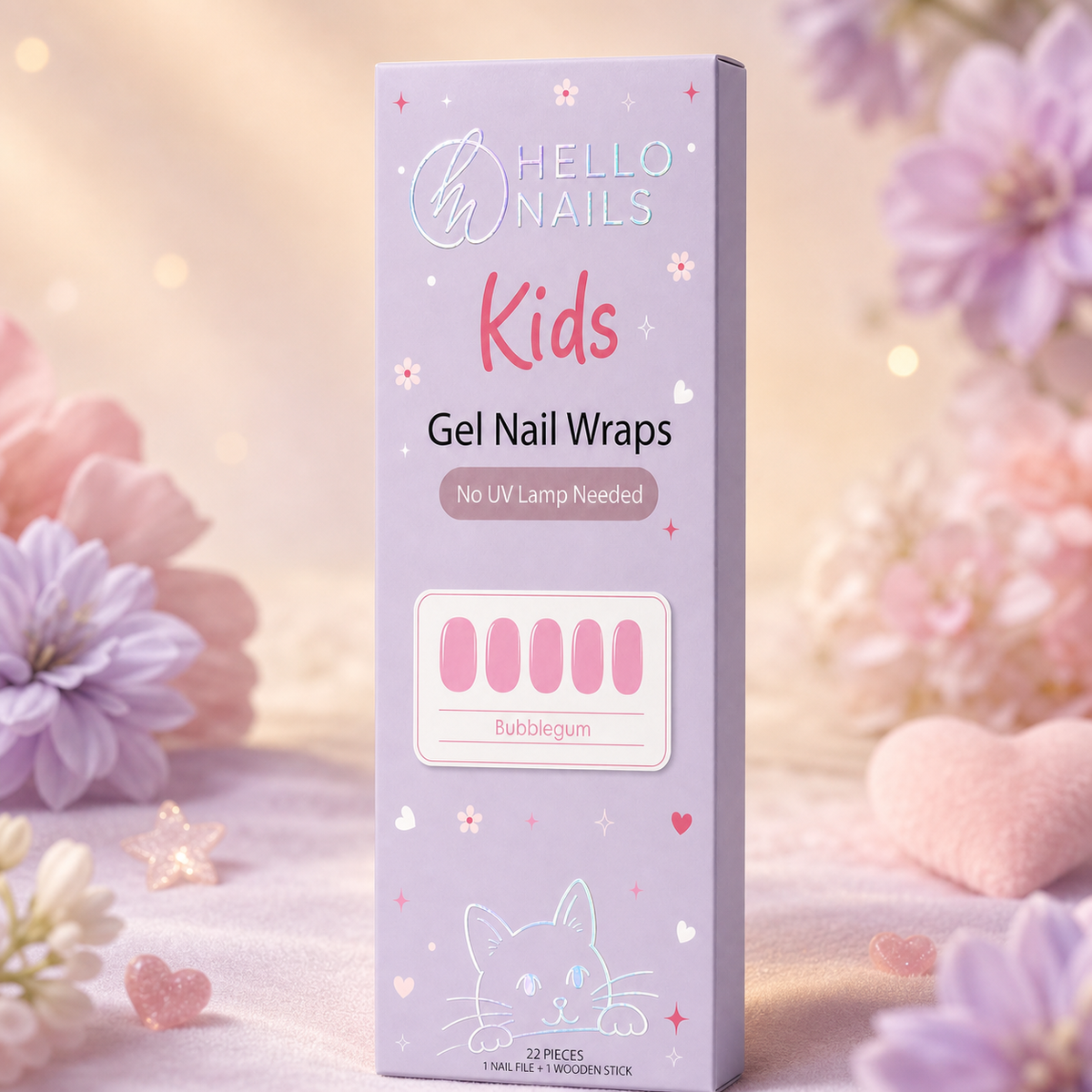 Kids Non-UV Gel Wraps - Bubblegum