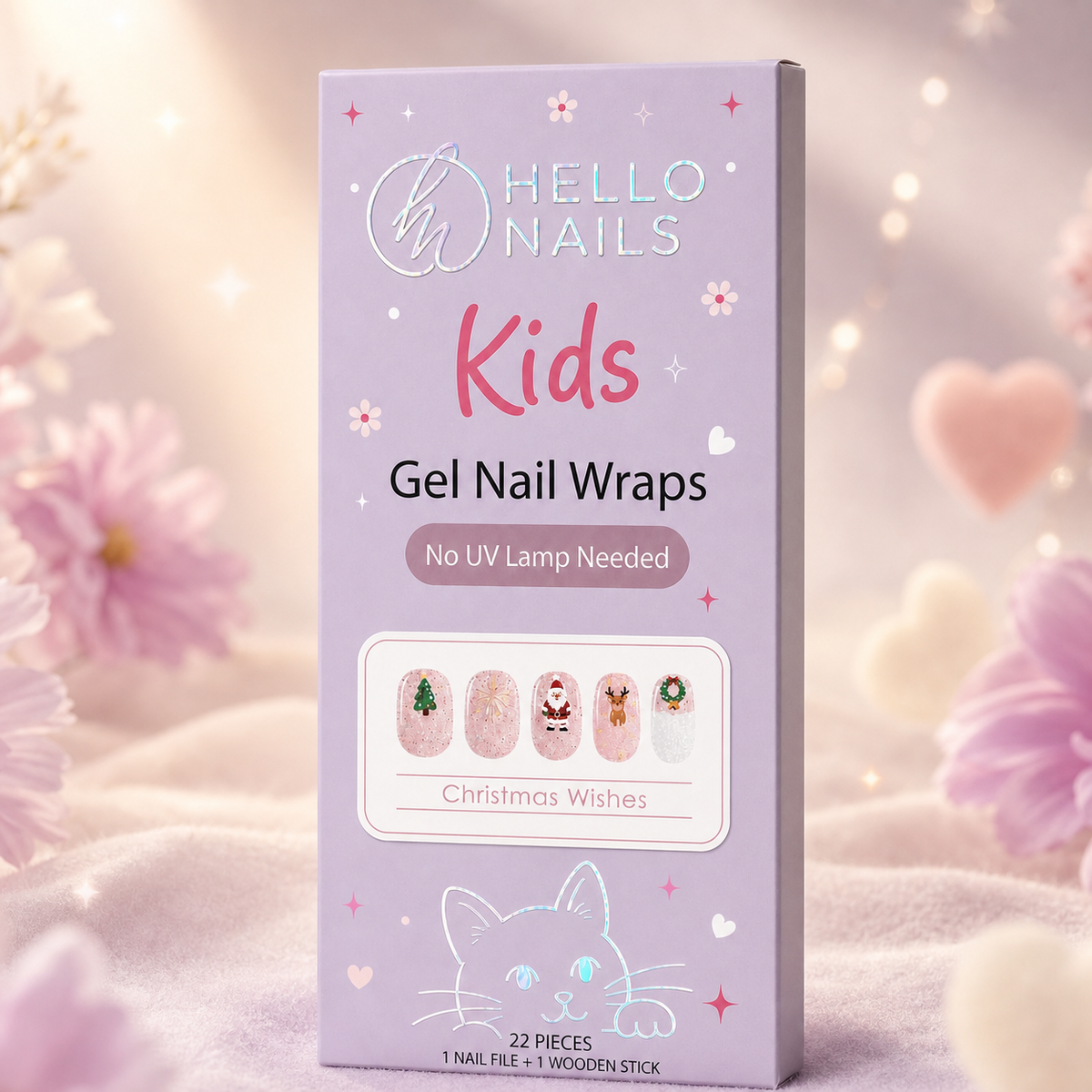 Kids Non-UV Gel Wraps - Christmas Wishes