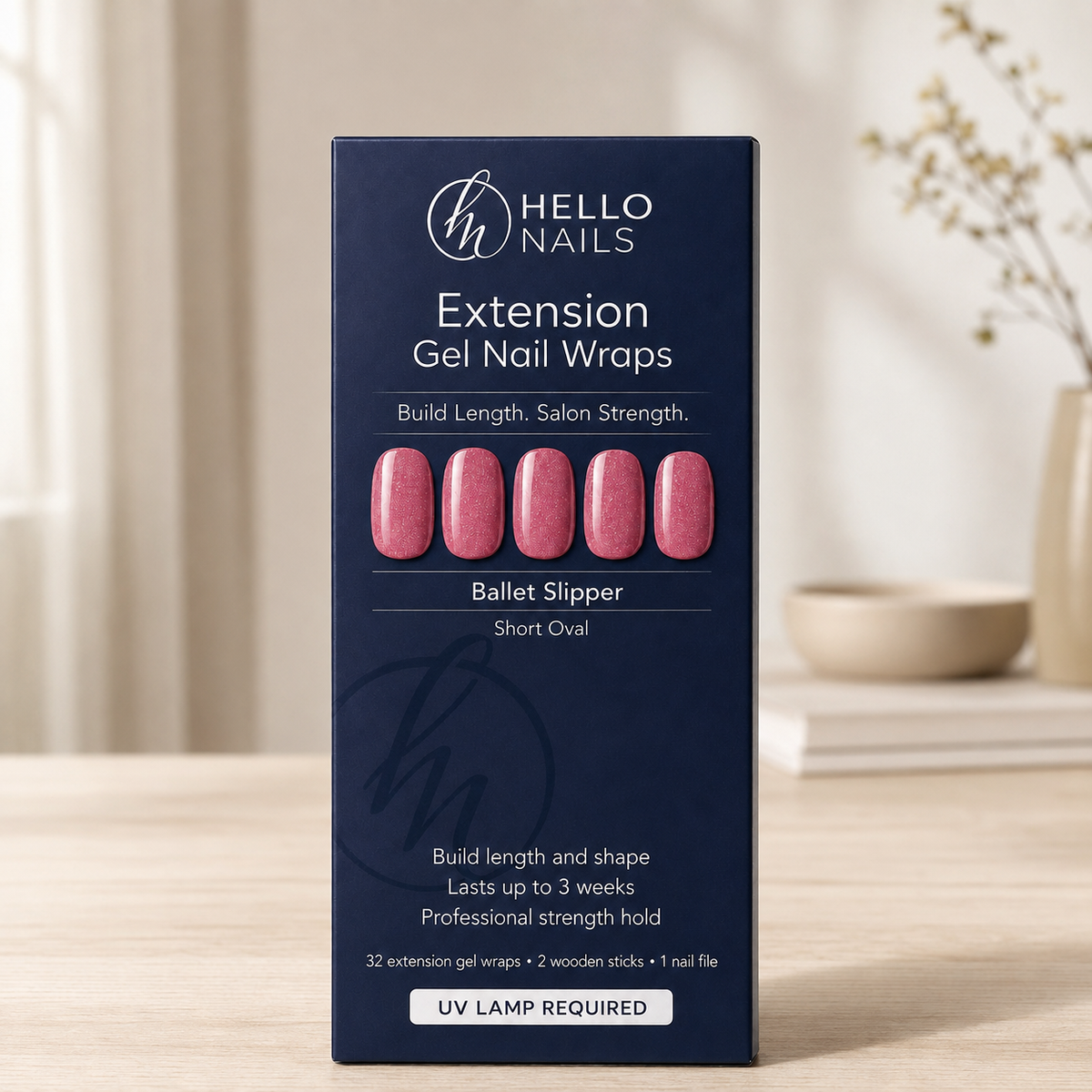 Ballet Slipper extension gel nail wraps box