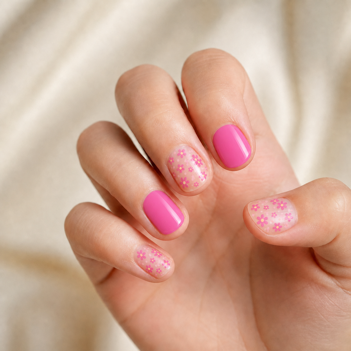 Kids Non-UV Gel Wraps - Daisy Pop