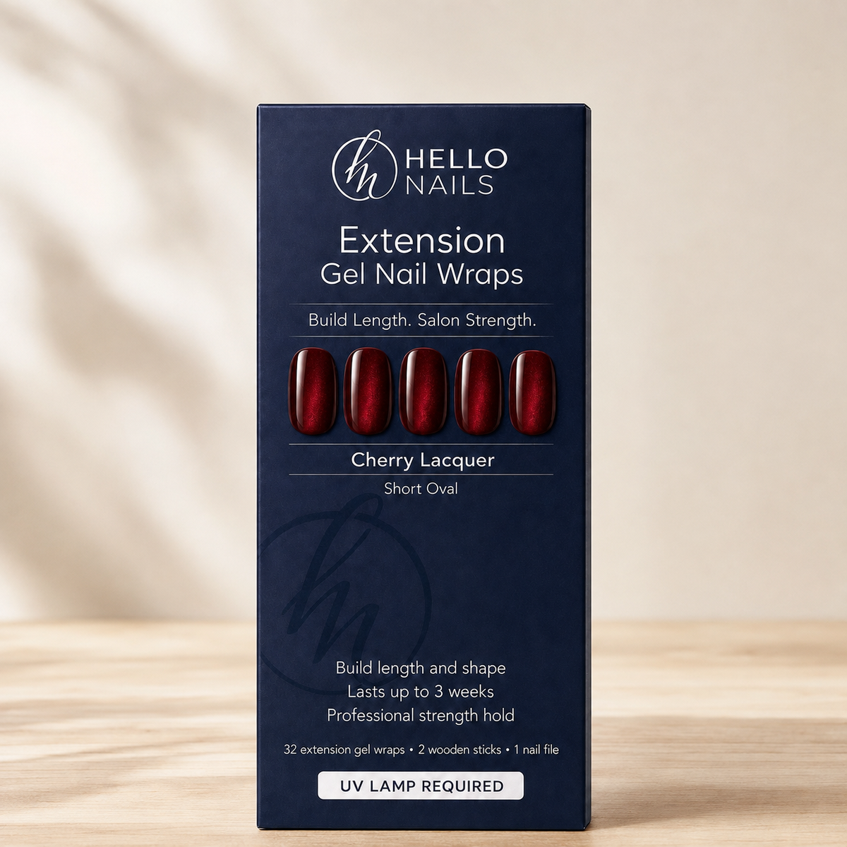 Cherry Lacquer extension gel nail wraps box