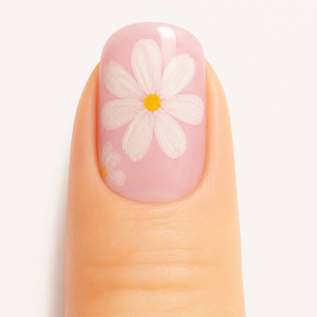 Sketched Daisy Gel Nail Wraps
