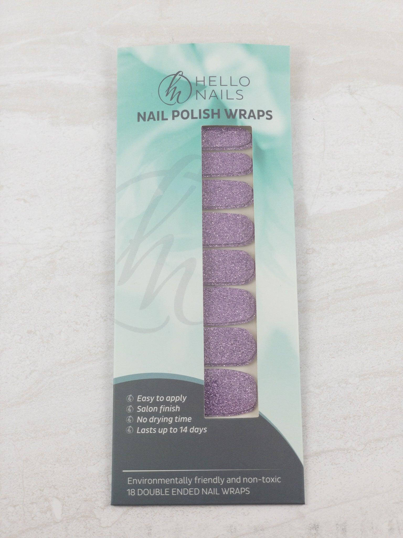 Purple Glitter - Hello Nails